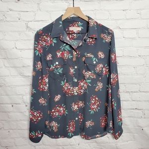 LOFT Floral Blouse